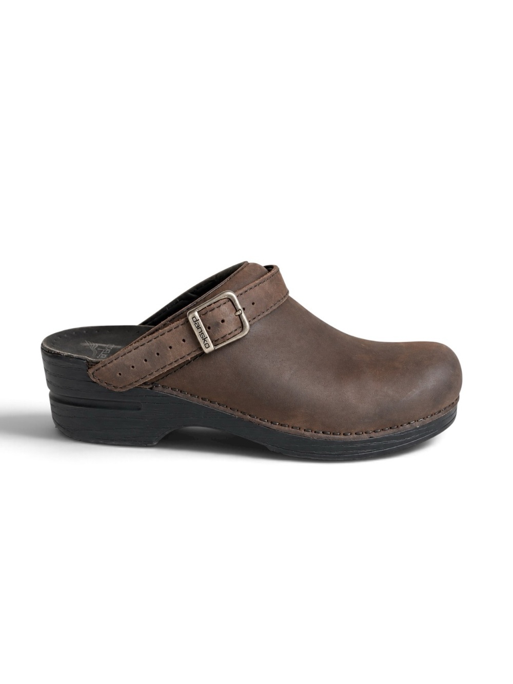Dansko Balanse Brown Leather Buckle Strap Clogs Comfort Shoes EU 41 (US 10.5-11)